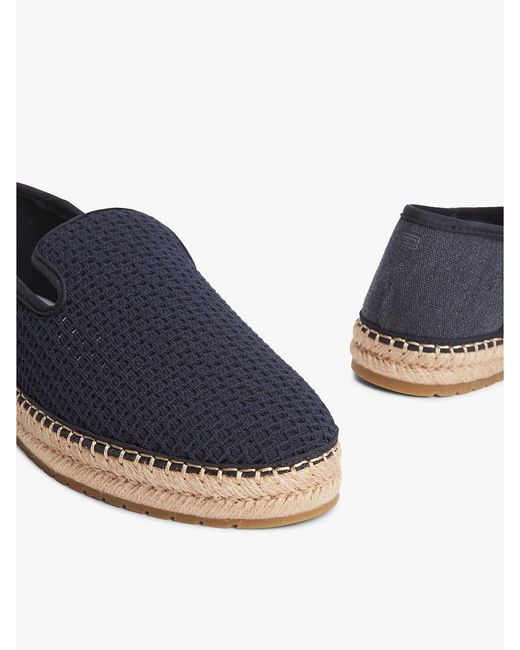 Tommy Hilfiger Blue Knit Flexible Espadrilles for men