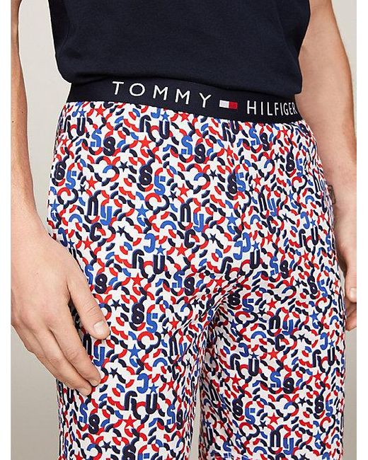 Tommy Hilfiger Th Original Pyjamaset Met T-shirt En Short in het Blue voor heren