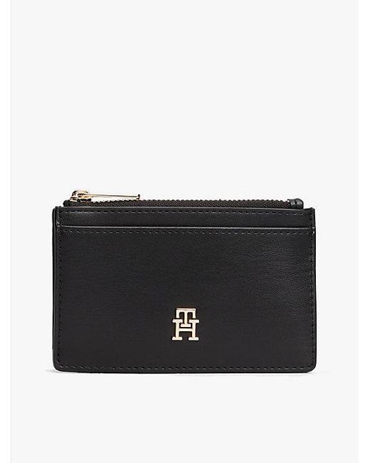 Tarjetero Hilfiger Icon Con Cremallera Tommy Hilfiger de color Black