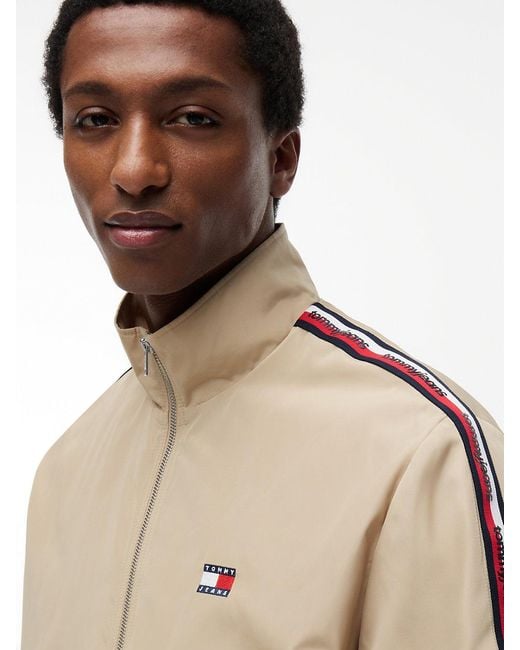 Tommy Hilfiger Natural Global Stripe Tape Zip-Thru Jacket for men