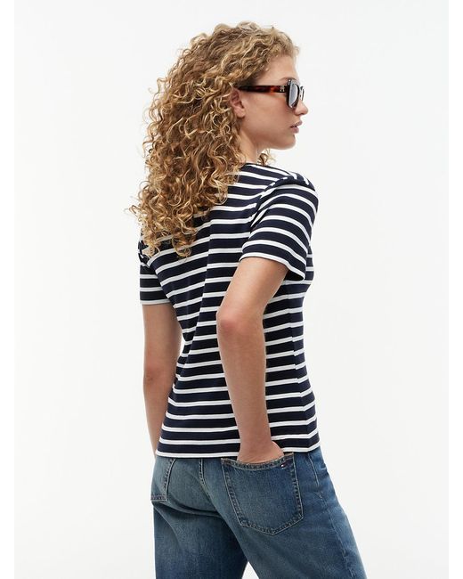 Tommy Hilfiger Blue Slim V-neck T-shirt