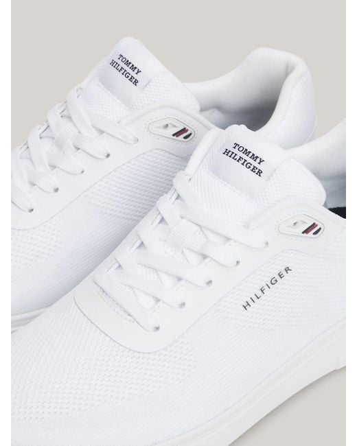 Tommy Hilfiger White Th Modern Knit Cupsole Trainers for men