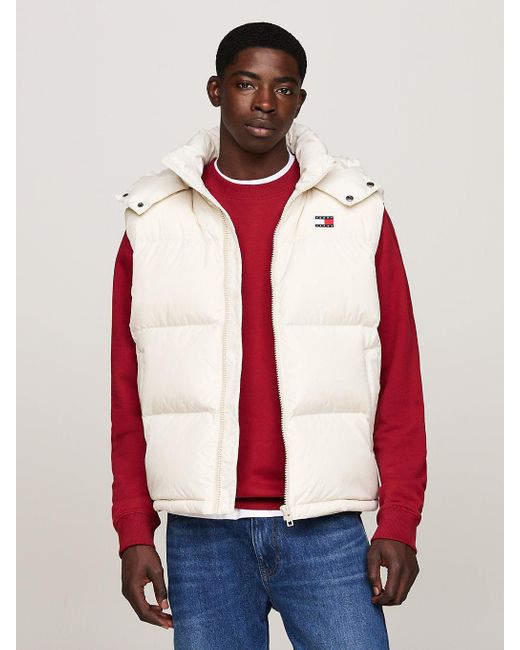 Tommy Hilfiger Red Down Zip-thru Alaska Vest for men