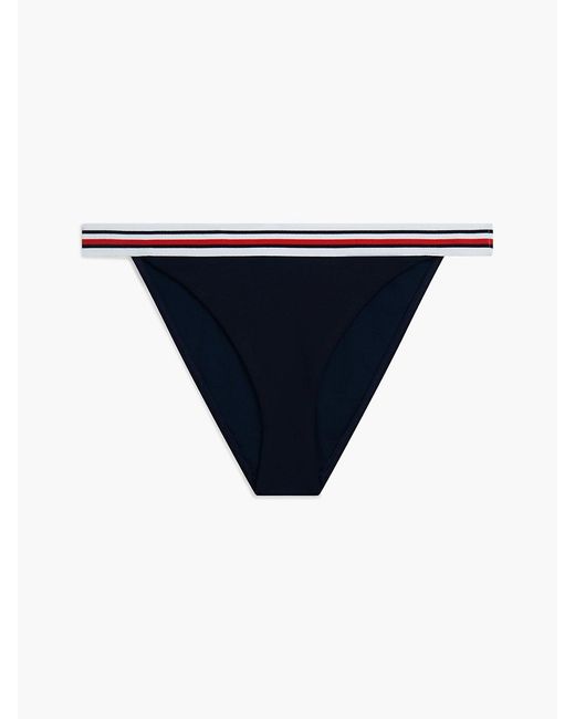 Tommy Hilfiger Blue Global Stripe Cheeky Bikini Bottoms