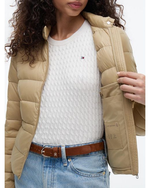 Tommy Hilfiger Blue Slim Lightweight Packable Down Jacket