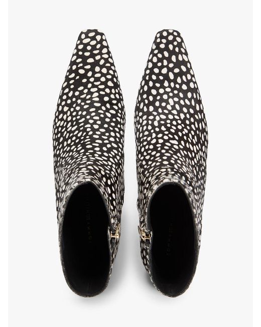 Tommy Hilfiger White Snow Leopard Print Ankle Boots