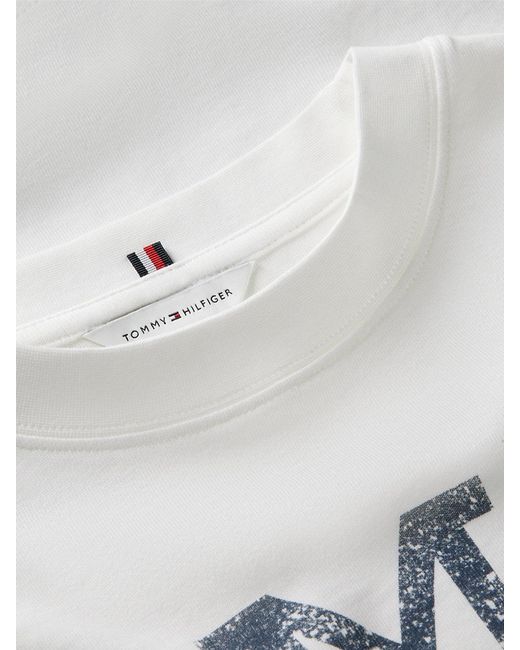 Tommy Hilfiger White Crest Relaxed Oversized T-Shirt