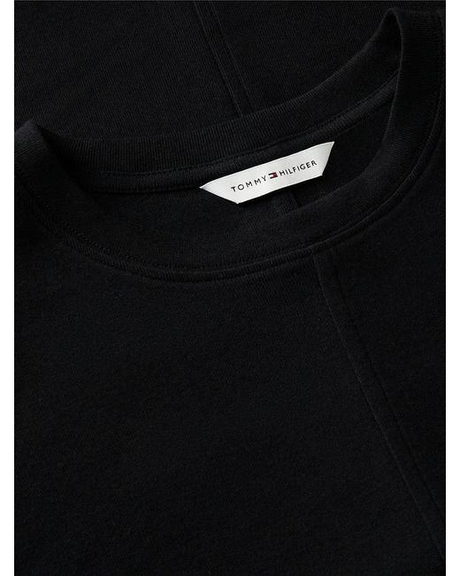 Tommy Hilfiger Black Batwing Sleeve Crew Neck T-Shirt