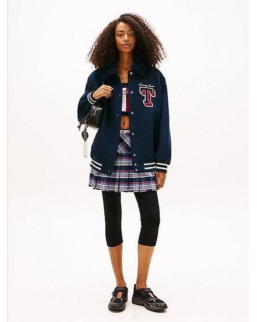 Cazadora Universitaria Oversize Acolchada Tommy Hilfiger de color Blue