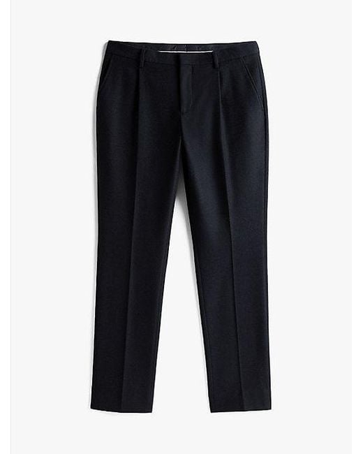 Pantalón En Mezcla De Lana Con Corte Regular Tommy Hilfiger de hombre de color Blue