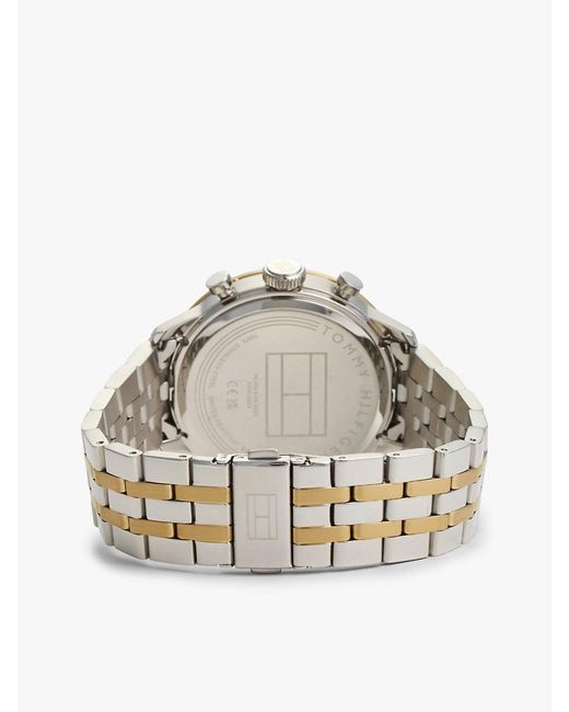 Tommy Hilfiger Green Dial Two-Tone Chronograph Watch for men