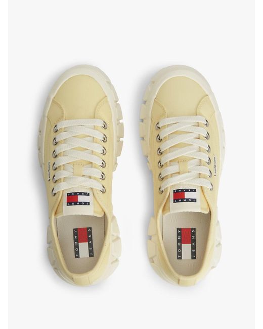 Tommy Hilfiger Natural Logo Platform Trainers
