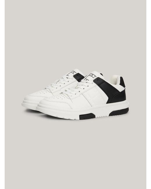 Tommy Hilfiger Metallic The Brooklyn Leather Mixed Texture Trainers