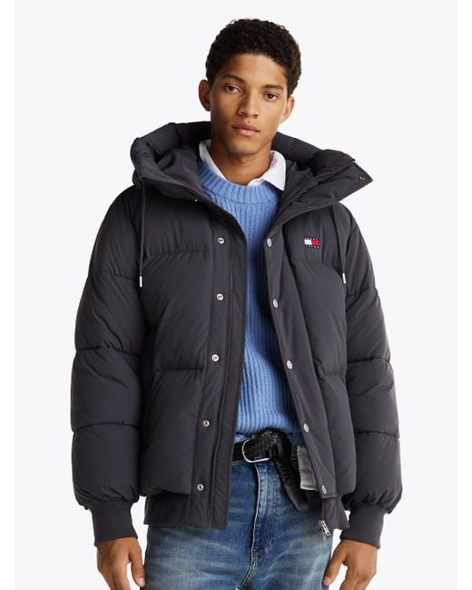 Giubbino Relaxed Fit Imbottito Con Cappuccio di Tommy Hilfiger in Blue da Uomo