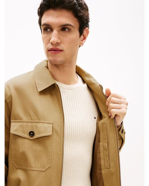 Tommy Hilfiger Natural Zip-Thru Twill Ivy Jacket for men