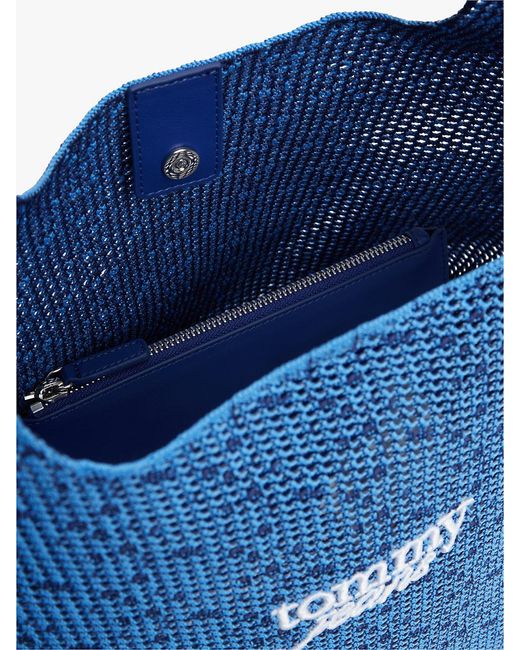 Tommy Hilfiger Blue Woven Hobo Bag