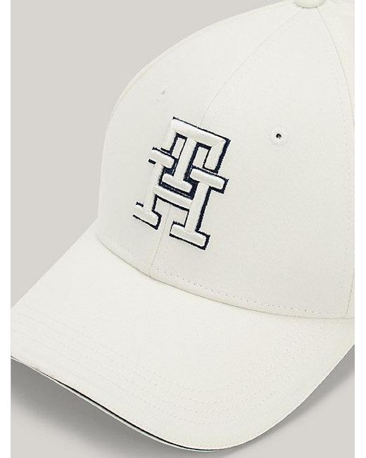 Gorra de béisbol Prep con monograma TH Tommy Hilfiger de color White
