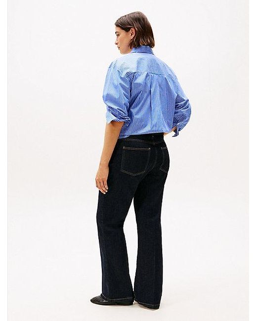 Vaqueros Curve De Talle Medio Y Corte Bootcut Tommy Hilfiger de color Blue