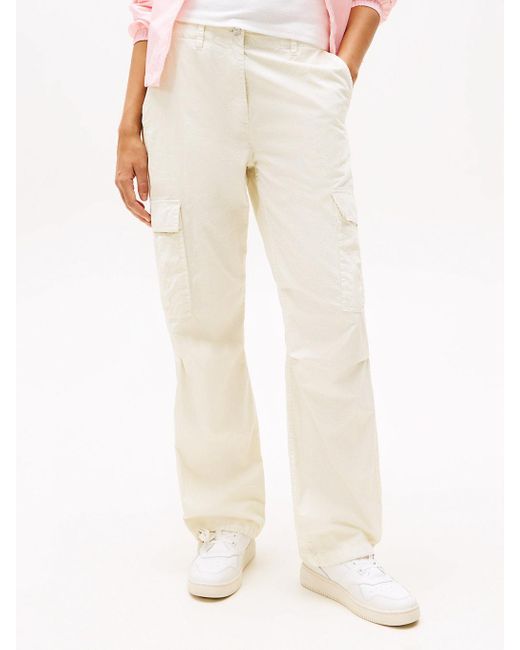 Tommy Hilfiger Multicolor Mid Rise Relaxed Cargo Trousers