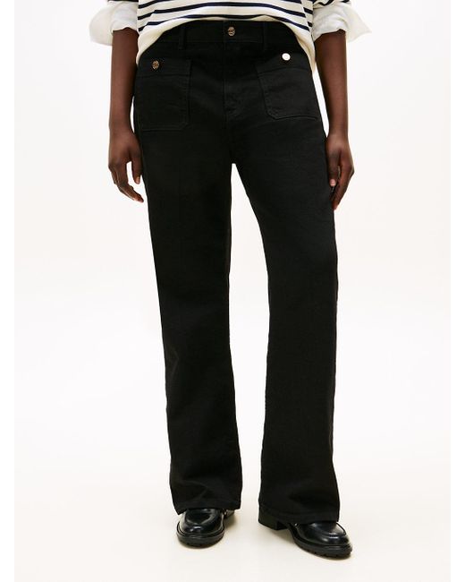Jean Bootcut Curve Noir Taille Haute Tommy Hilfiger en coloris White