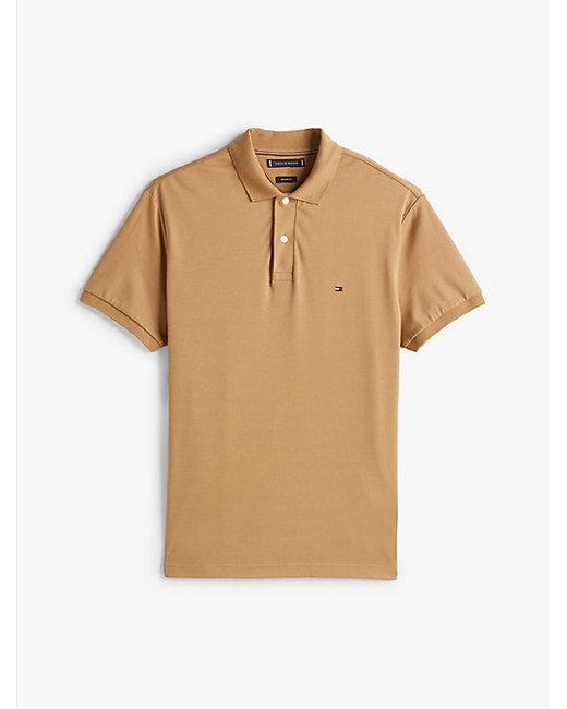 Tommy Hilfiger Regular Fit Polo Met Geborduurde Vlag in het Brown voor heren
