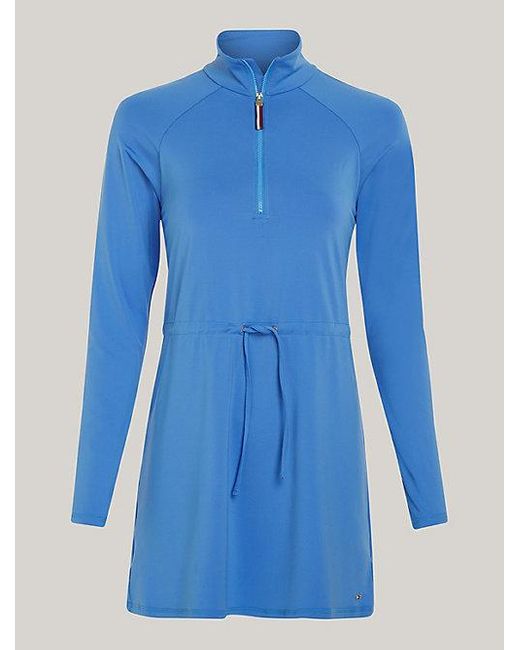 Vestido de baño de manga larga con relleno Tommy Hilfiger de color Blue