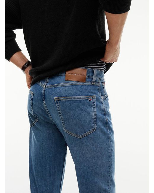 Tommy Hilfiger Blue Denton Faded Straight Leg Jeans for men