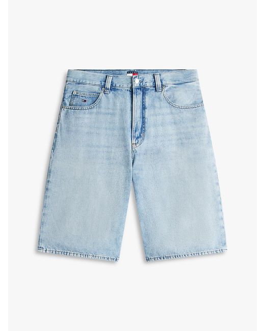 Tommy Hilfiger Blue Theo Faded Loose Denim Shorts for men