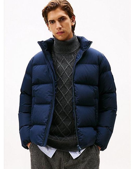 Tommy Hilfiger Waterafstotend Pufferjack Met Dons in het Blue voor heren