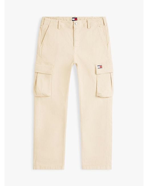 Tommy Hilfiger Green Otis Canvas Straight Cargo Trousers for men
