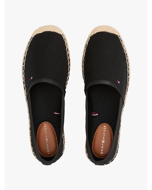 Tommy Hilfiger White Flag Embroidery Canvas Espadrilles