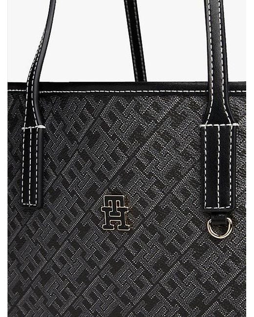 Tommy Hilfiger Shopper Met Th-Monogramprint in het Black