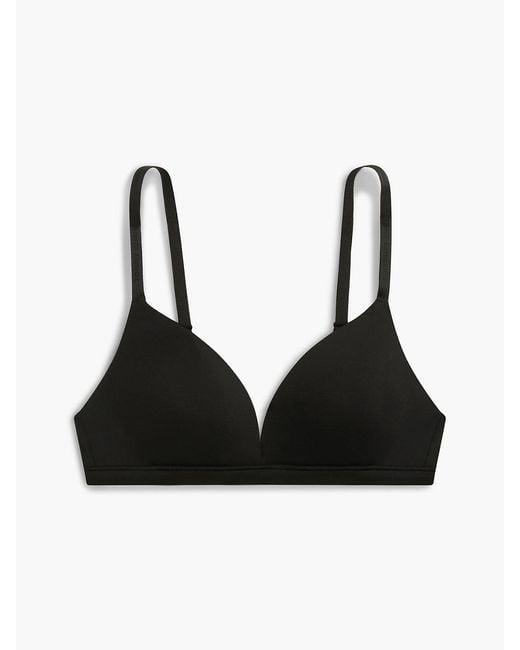 Tommy Hilfiger Black Tonal Repeat Logo Padded Triangle Bra
