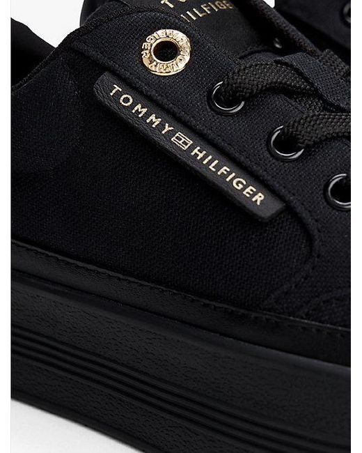 Tommy Hilfiger Black Sneaker Mit Kontrast-Besatz
