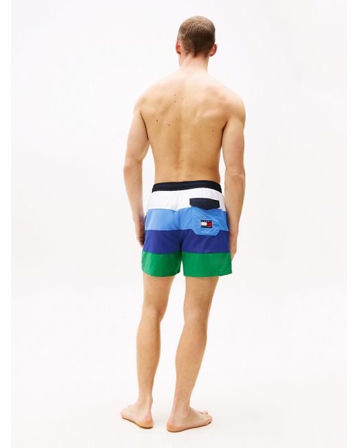 Maillot De Bain Mi-Long À Rayures Tommy Hilfiger pour homme en coloris Blue