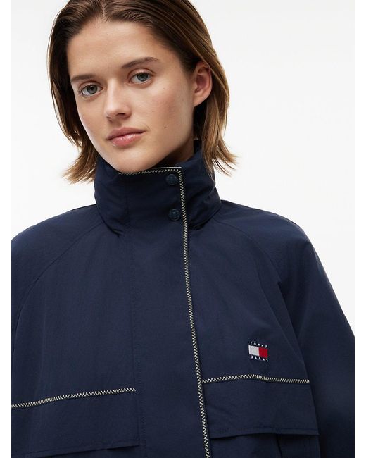 Tommy Hilfiger Blue Water Resistant Oversized Regatta Windbreaker