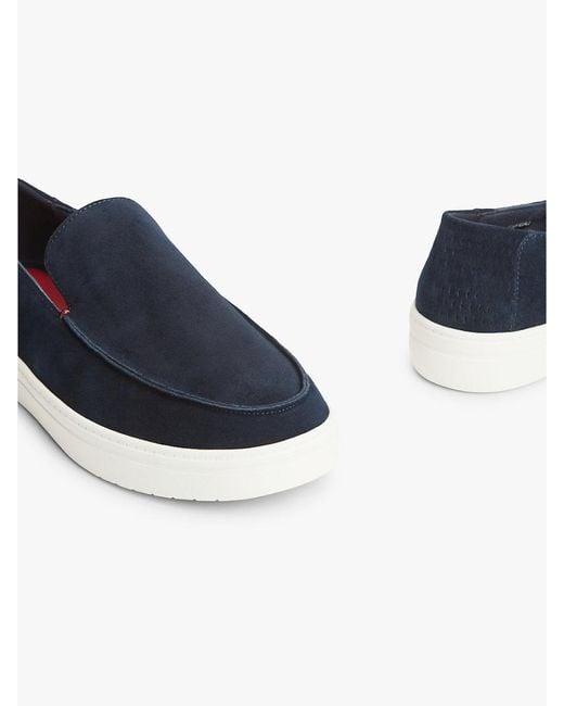 Tommy Hilfiger Blue Lightweight Suede Loafers for men
