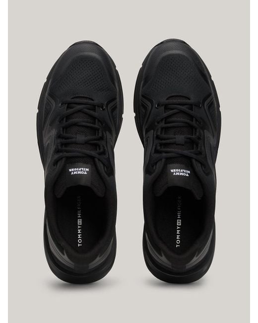 Tommy Hilfiger Knit Vibram Outsole Cleat Runner Trainers in Black for Men Lyst UK