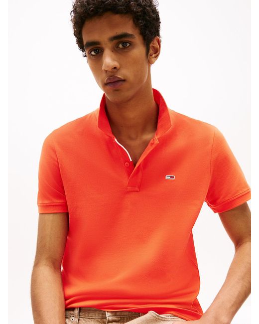 Orange tommy hilfiger polo on sale