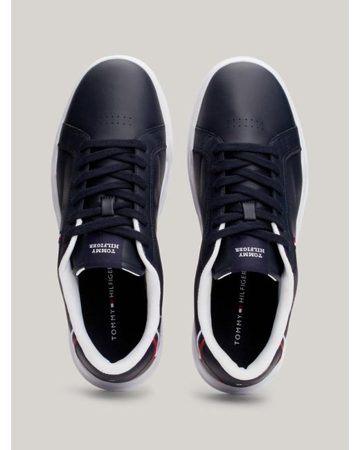 Tommy Hilfiger Blue Contrast Piping Cupsole Trainers for men