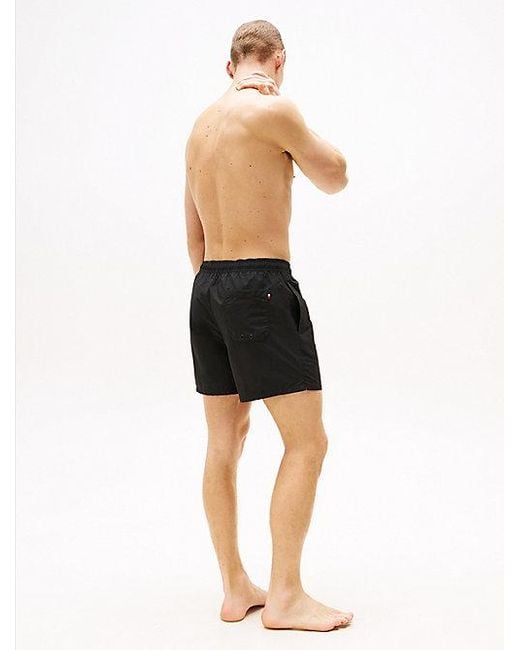 Tommy Hilfiger Medium Lange Zwemshort Met Th-Monogram in het Black voor heren