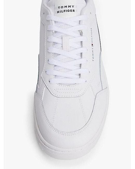 Tommy Hilfiger Rutschhemmender Basketball-Sneaker Mit Leder in White für Herren