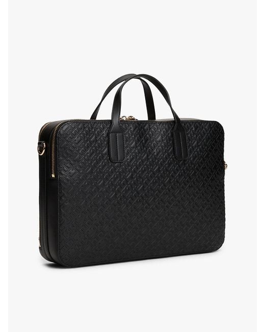 Borsa Per Laptop Hilfiger Icon Con Logo di Tommy Hilfiger in Black