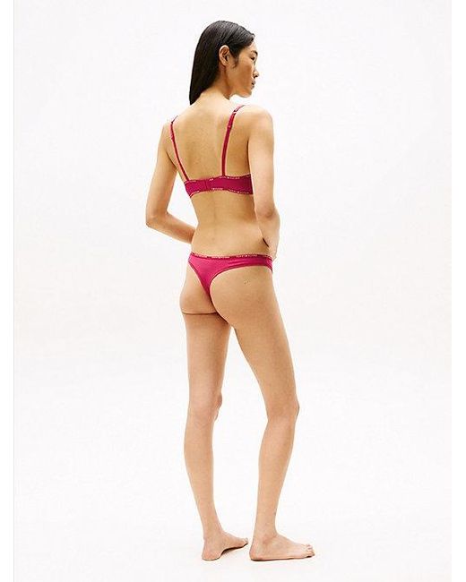 Tommy Hilfiger Red Push-Up-Bh Mit Bügel Und Logomuster