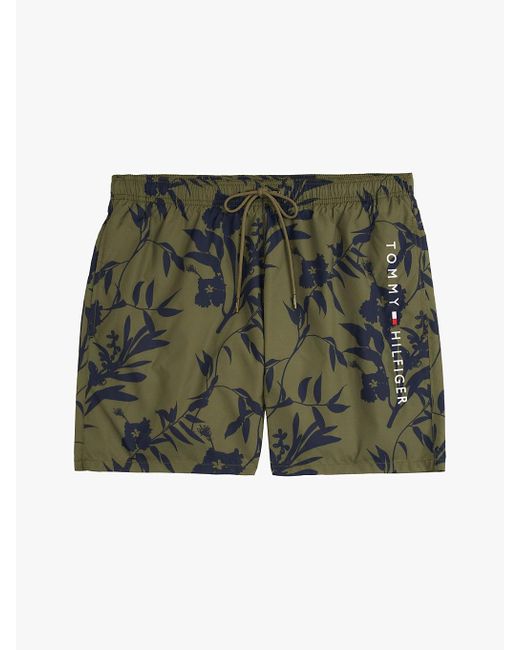 Short De Bain Mi-Long Original À Motif Tommy Hilfiger pour homme en coloris Green