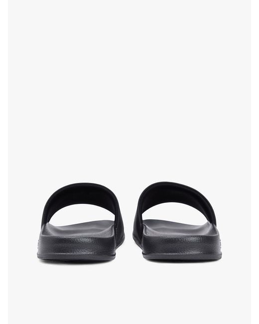 Tommy Hilfiger White Logo Textured Pool Slides for men