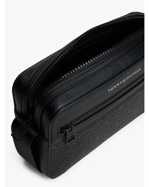 Borsa Reporter A Tracolla Th Monogram di Tommy Hilfiger in Black da Uomo