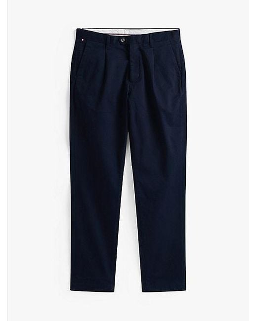 Tommy Hilfiger Harlem Relaxed Fit Chino Van Satijn in het Multicolor voor heren