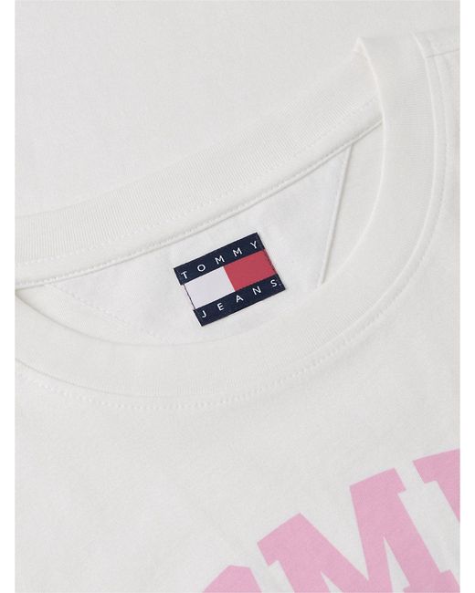 Tommy Hilfiger White Logo Graphic Relaxed T-Shirt