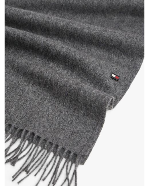 Écharpe Hilfiger Flag En Cachemire À Franges Tommy Hilfiger pour homme en coloris Gray